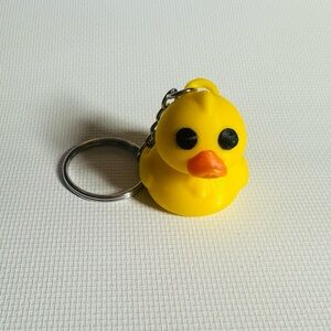 3d Printed Yellow Duck Keychain with Hidden Feet